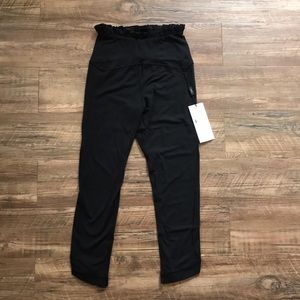 Black ruffle leggings